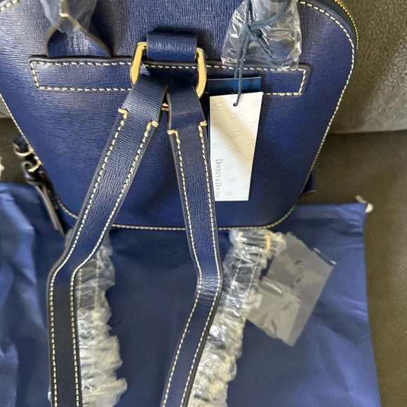 Dooney & Bourke Small Navy Blue Zipper Backpack MSRP $278.00 NWT - Picture 4 of 10